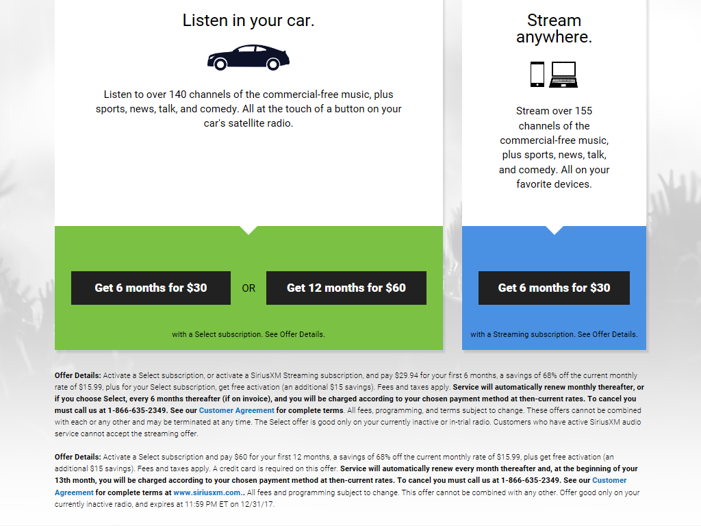 Below Is A Screen Shot From The Sirius Xm Holdings Siri Web Site Made On November 30th And Should Be Read In Conjunction With An Article Titled