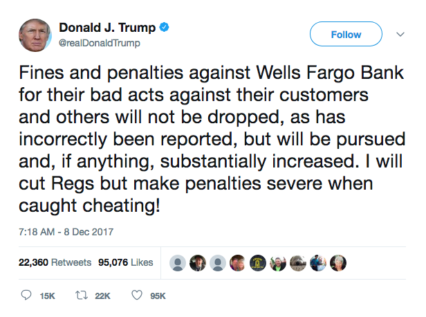 President Trumps Wells Fargo Comments Analyzed Nysewfc Seeking Alpha 