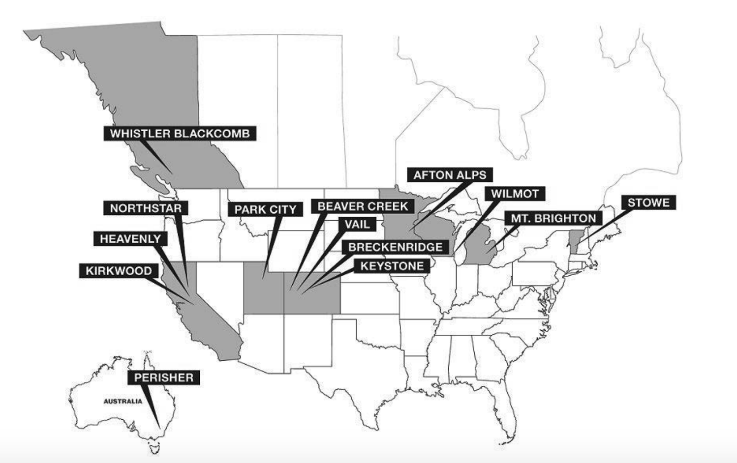 epic pass resort map