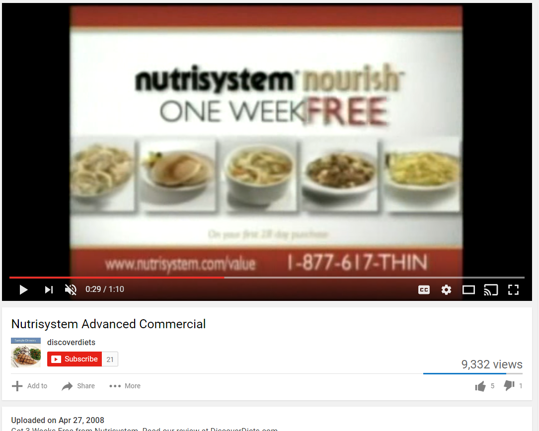 An ad for NutriSystems : r/AdvertisingFails