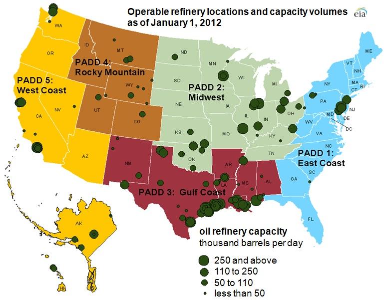 Crude Oil: Hurricane Harvey Threatens The Gulf Coast Petroleum Complex ...