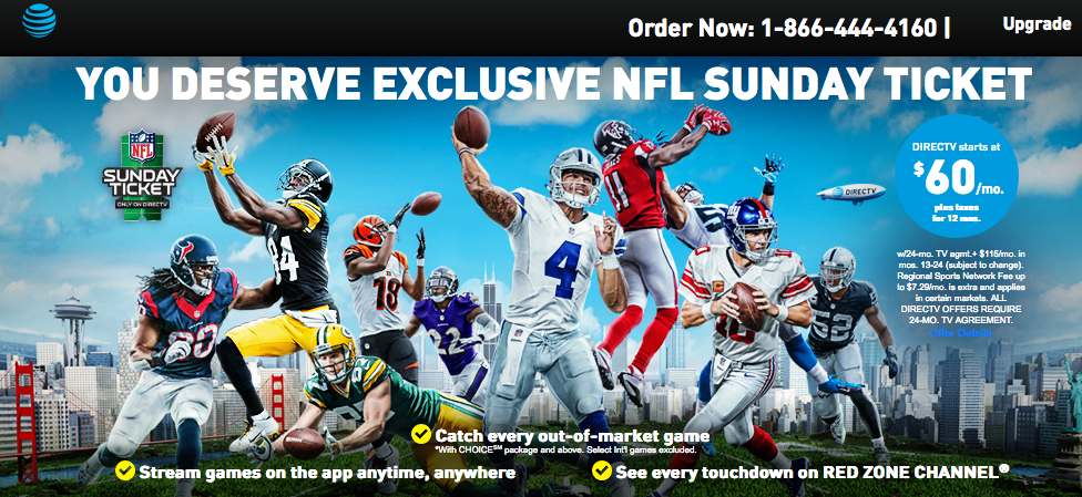 nfl sunday ticket prorated
