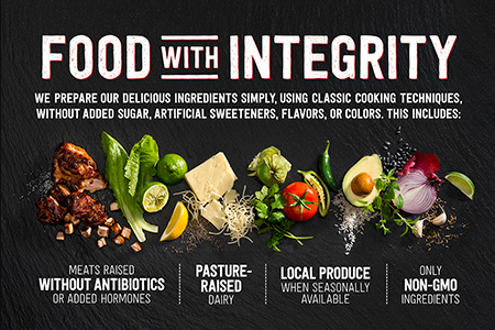 chipotle food with integrity