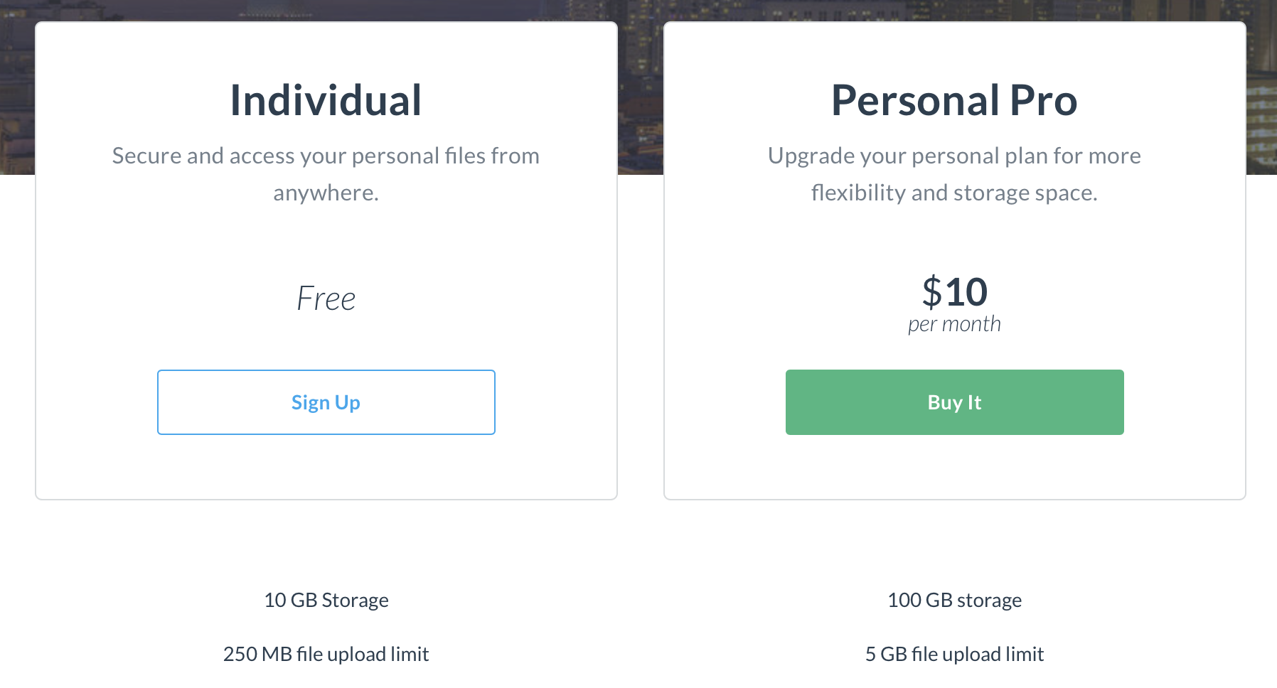 drop box rates