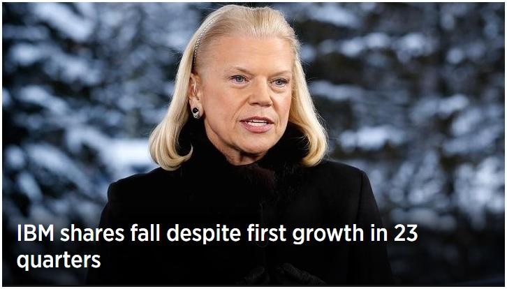 IBM (finally) raises revenue after nearly 6 years IBM (finally) raises revenue after nearly 6 years