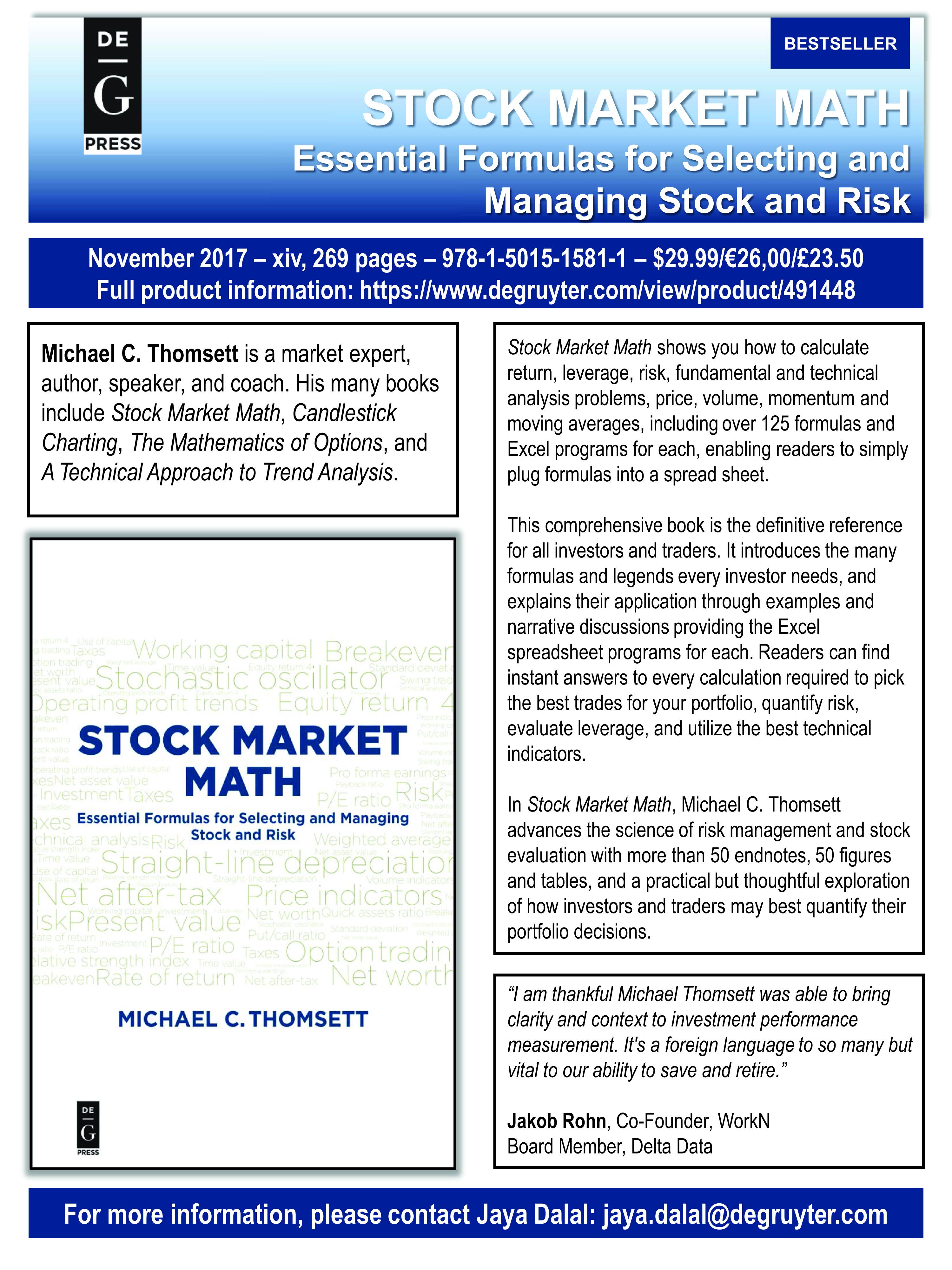 “Stock Market Math” 2nd Ed. Is Now Available Seeking Alpha