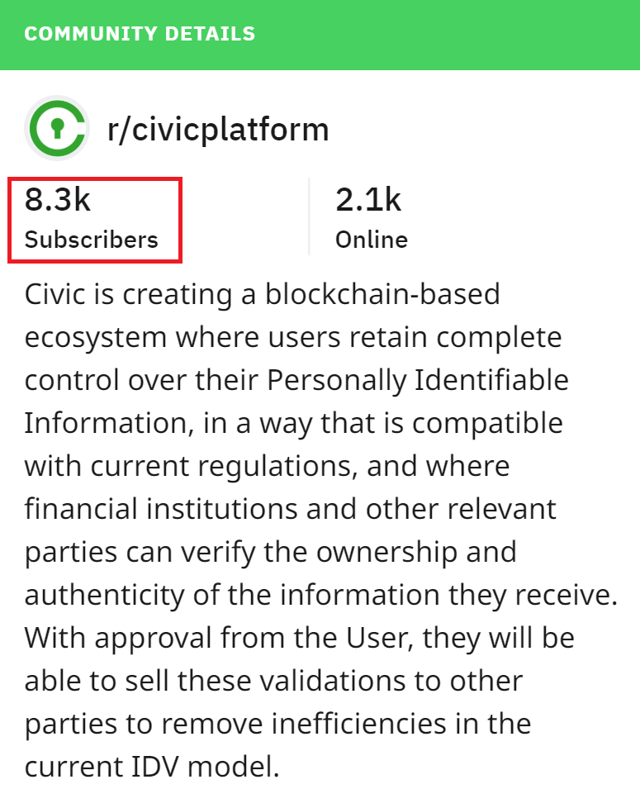 civic reddit crypto