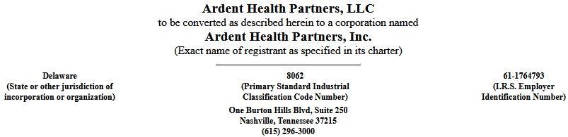 Ardent health partners llc ipo