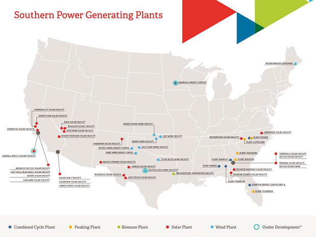 Southern Power Project Map