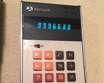 Image result for Rockwell Vintage green number calculators