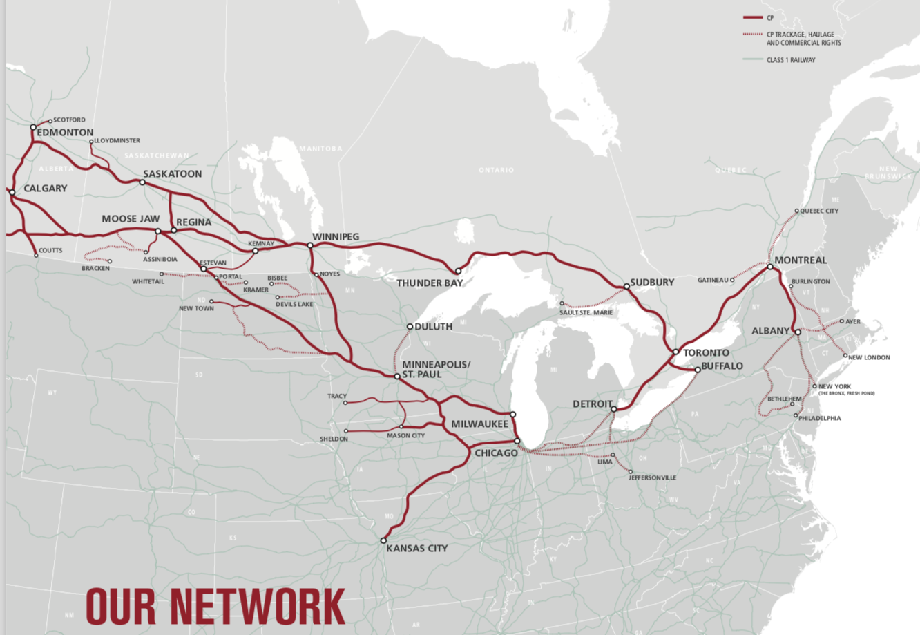 Railway Map Of Canada