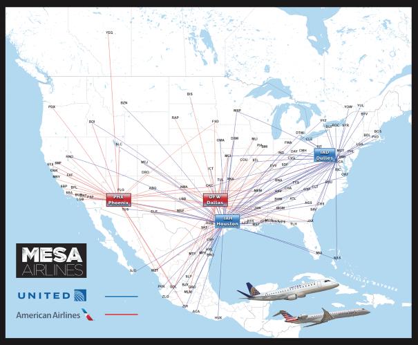 Envoy Airlines Route Map Mesa Air Group Readies Plan For $161 Million Ipo (Nasdaq:mesa) | Seeking  Alpha