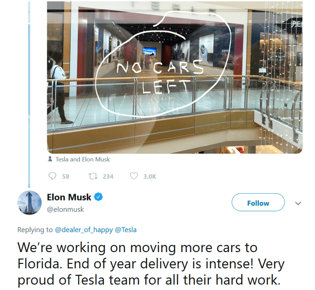 Tesla Florida Sold Out