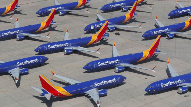 Grounded Southwest 737 MAX aircraft