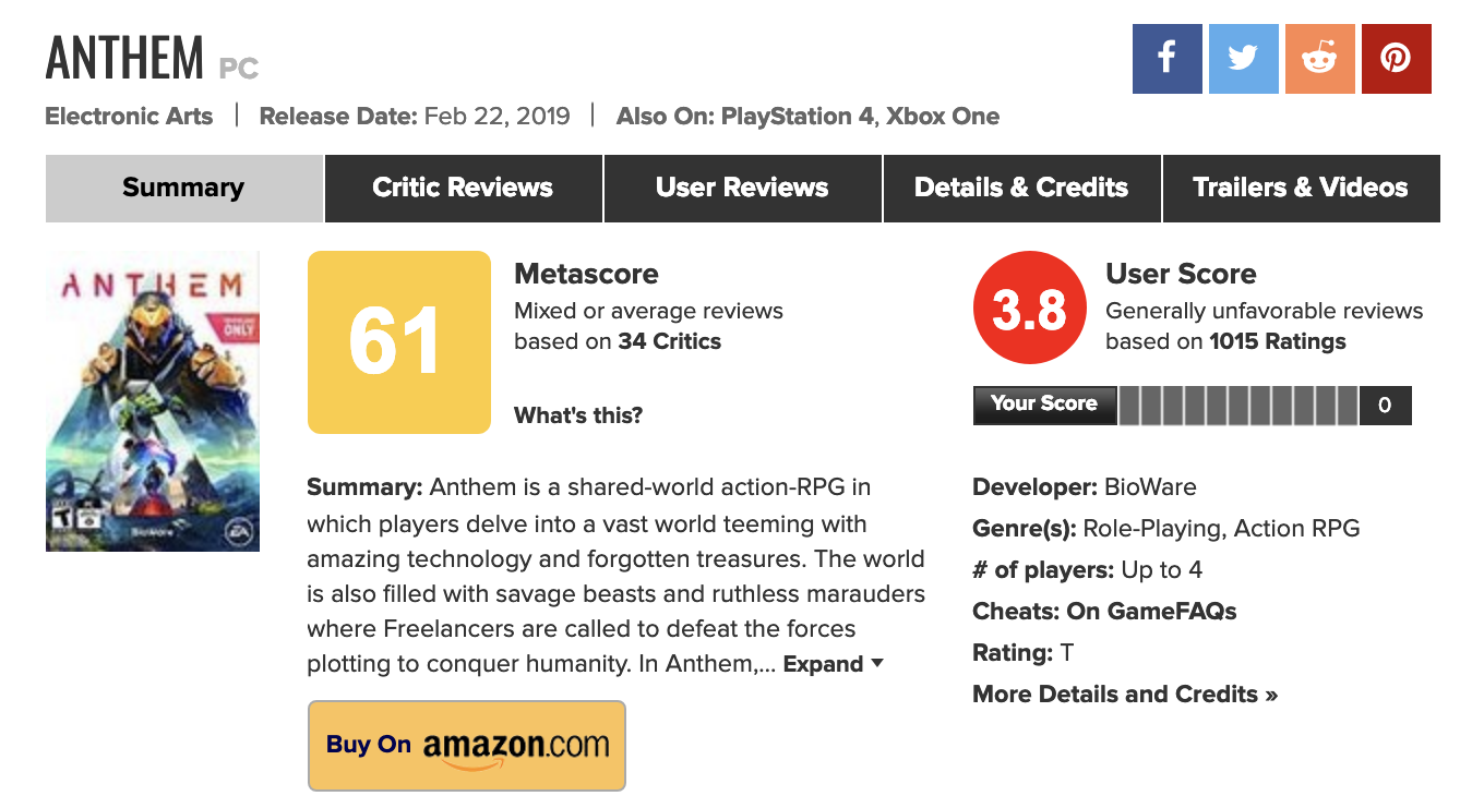 Mirror's Edge Catalyst suffers low user scores on Metacritic
