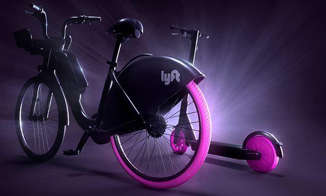 LYFT scooter and bicycle