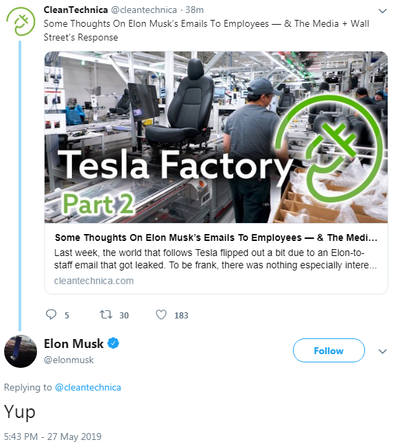 Tesla Musk S Twitter Warning Tesla Inc Nasdaq Tsla