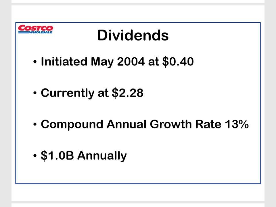 Costco No Special Dividend But Another DoubleDigit Dividend Hike