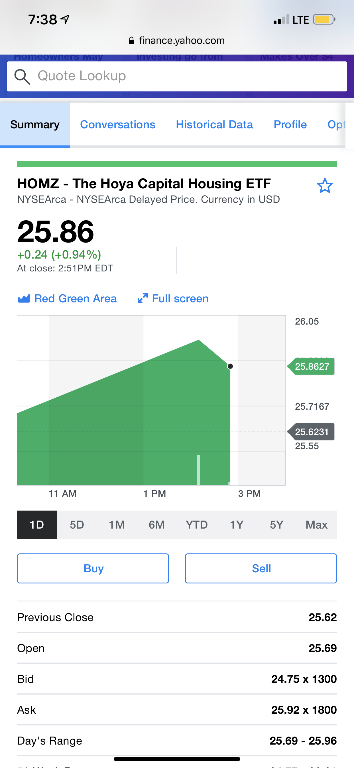 Hoya Capital Real Estate Housing ETF (HOMZ) (NYSEARCAHOMZ) Seeking