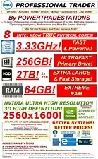 DELL TRADESTATION 6Mon 64GB RAM 8Core Xeon 256SSD 2TBHDD W10PRO Trading Computer