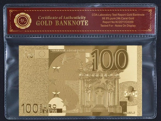Euro Gold Bank Note