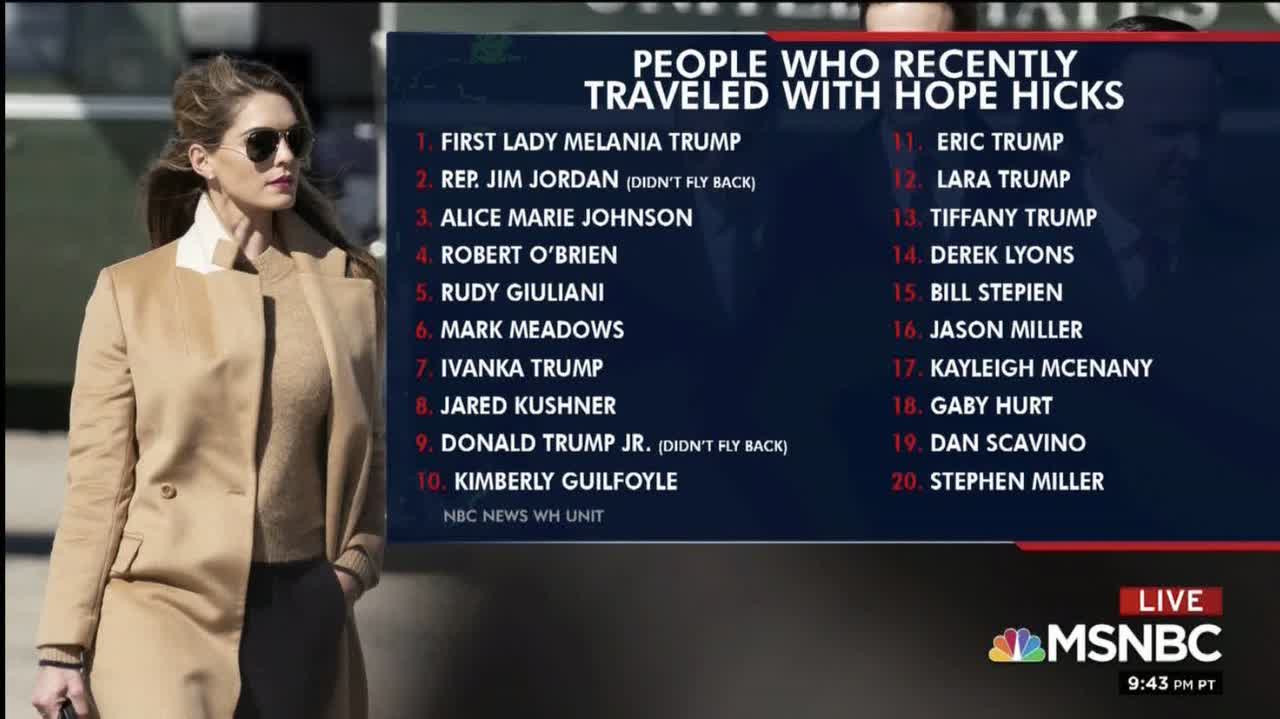 People Hope Hicks traveled with