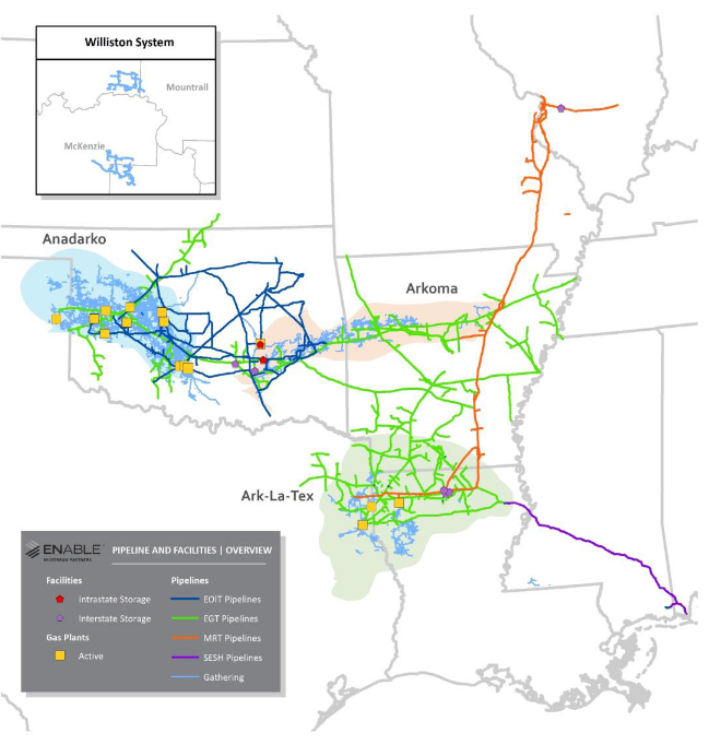 Enable Gas Transmission Map Enable Midstream: A Lot To Like With This 15% Yielder (Nyse:et) | Seeking  Alpha