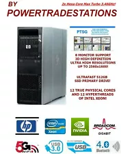 XFAST HP Z600 Workstation Trading Computer 8Mon 12CoreXeon 480SSD 4TBHDD 48GBRAM