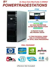 XFAST HP Z600 Workstation Trading Computer 6Mon 12CoreXeon 512SSD 2TBHDD 48GBRAM