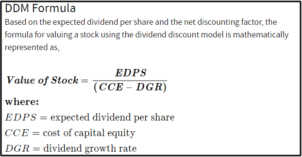 The dividend discount model illustrates that Prudential stock is slightly discounted.