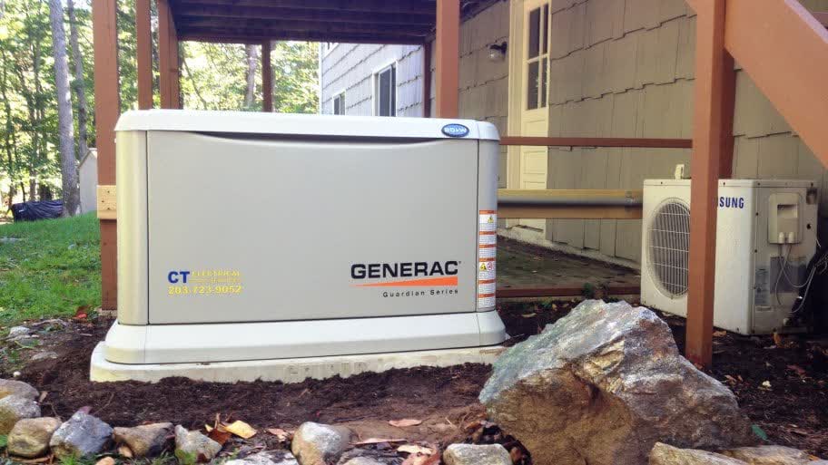 size of a standard backup generator for home