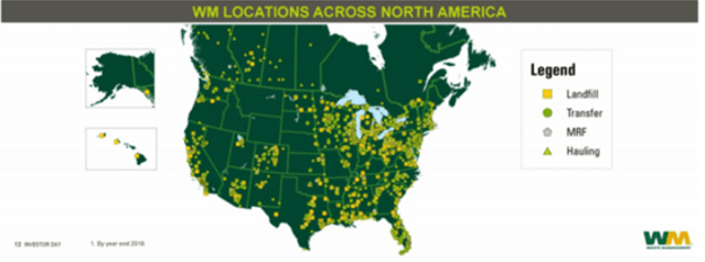 Waste Management Locations Across North America