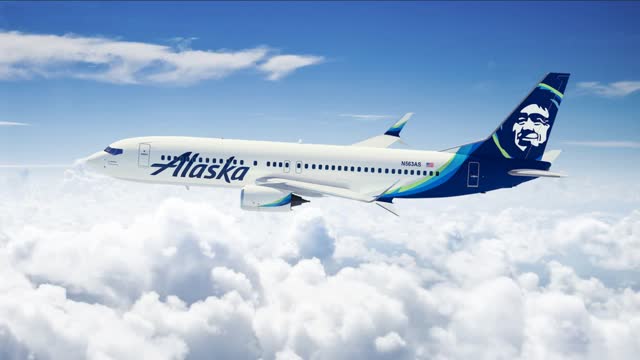 An Alaska Airlines plane