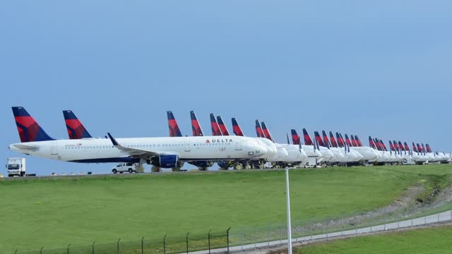 Parked Delta aircraft