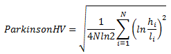 volatility parkinson calculation