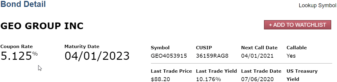Geo Group 11 Yield To Maturity Bond A Steal At This Price Nyse Geo Seeking Alpha