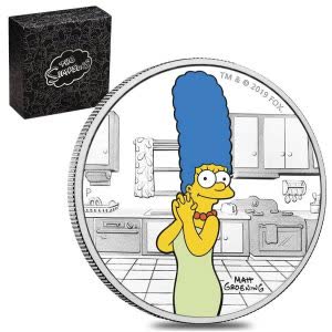 2019 1 oz Tuvalu Proof Marge Simpson Silver Coin (Colorized) .9999 fine Perth Mint Bullion Exchanges
