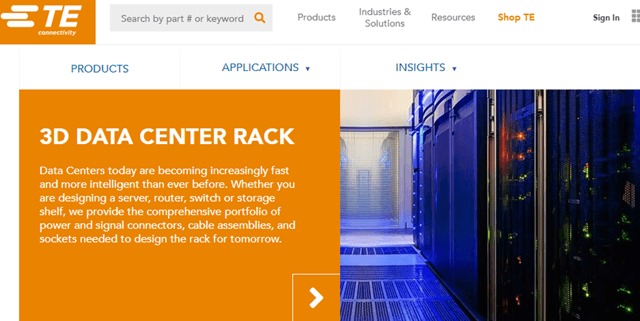 TE Connectivity 3D Data Center Rack