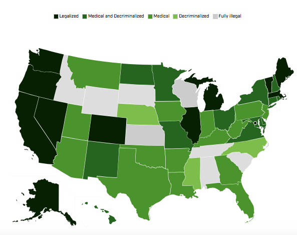 Marijuana Legal Status By State