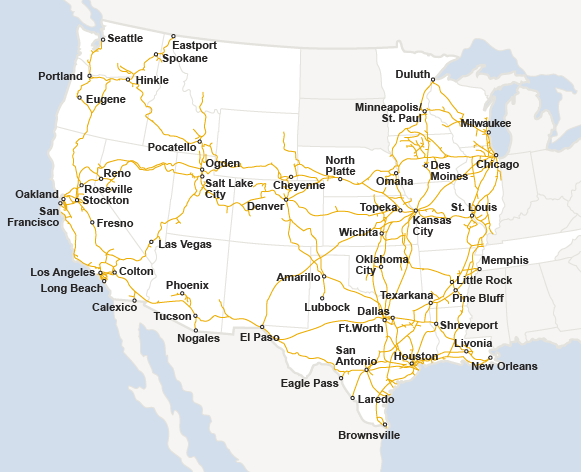 Union Pacific System Map