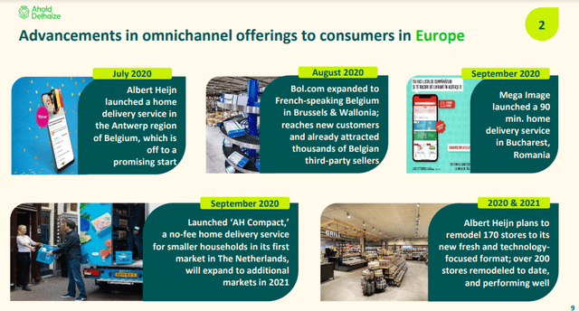 Ahold stock analysis - Source: Q3 2020 Investor presentation