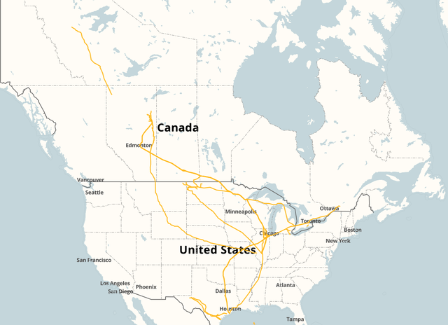 Enbridge crude pipelines