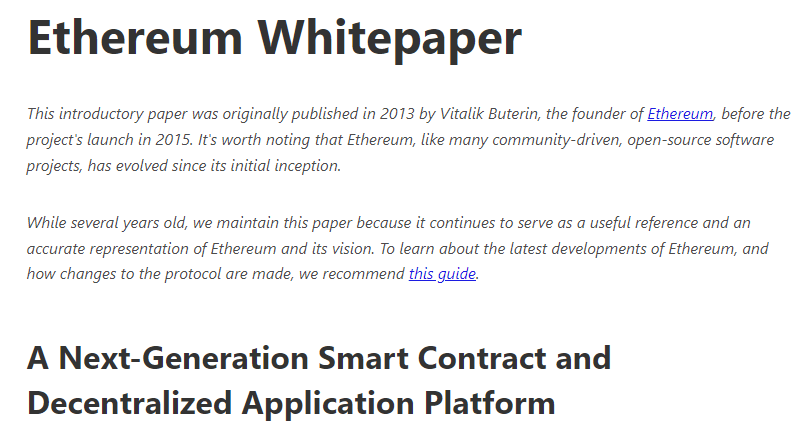 Etherium White Paper