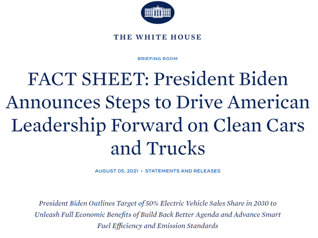 White House press release 