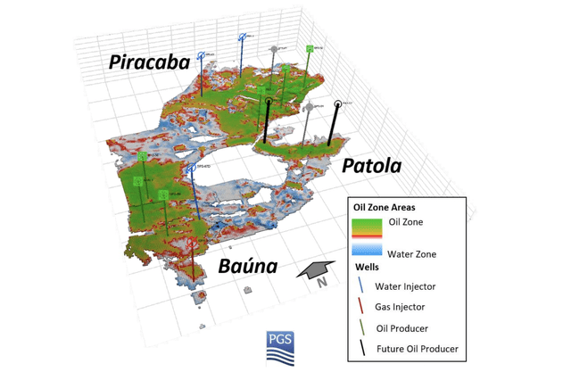 Seismic-derived 3D models of the Baúna complex