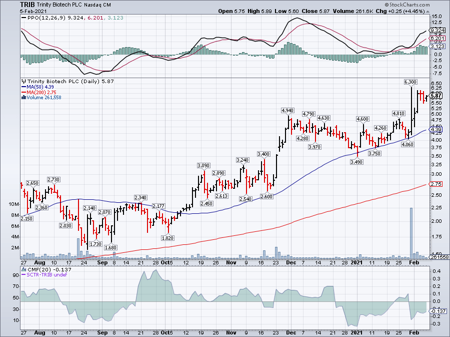 Trinity Biotech Stock