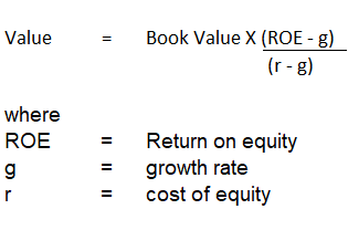 Valuation formula