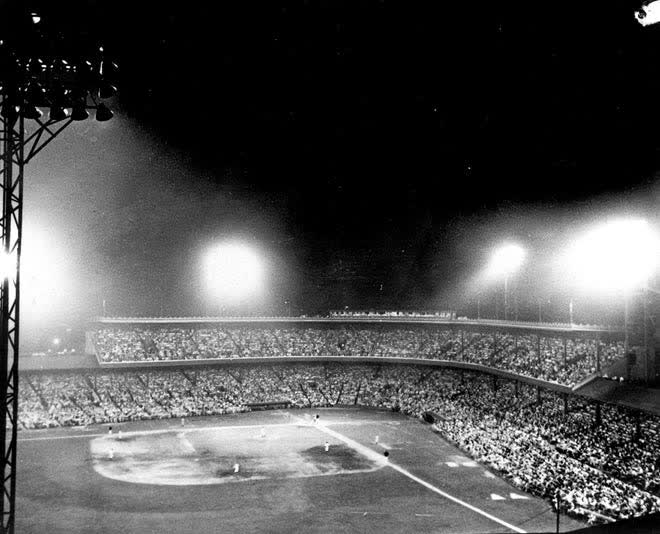 MLB's first night game held at Crosley Field 85 years ago