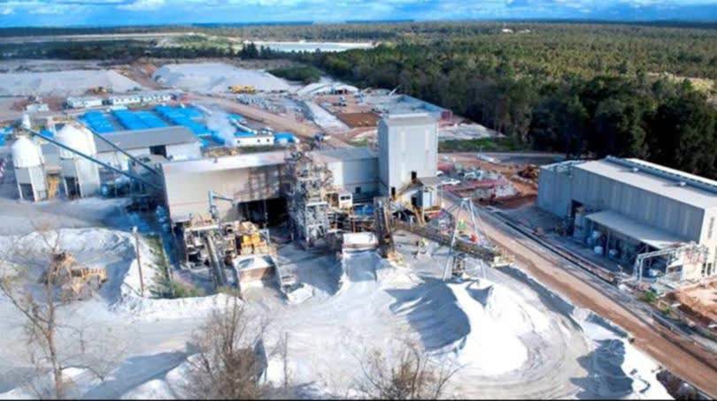 The plant will be fed by lithium concentrate produced at the Greenbushes mine.