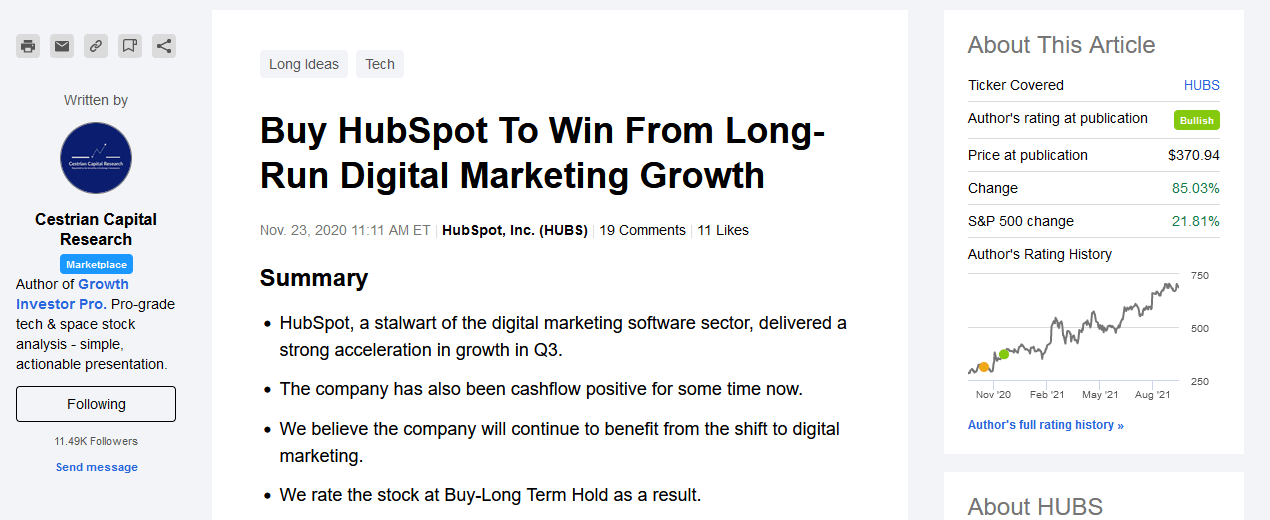 HubSpot Stock Waiting For The Next Tech Selloff To Buy More (NYSEHUBS